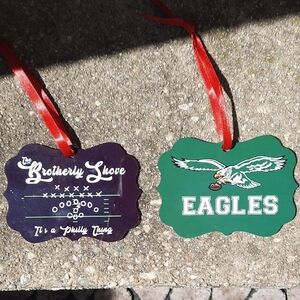 Philadelphia Eagles Holiday Ornaments (2)
